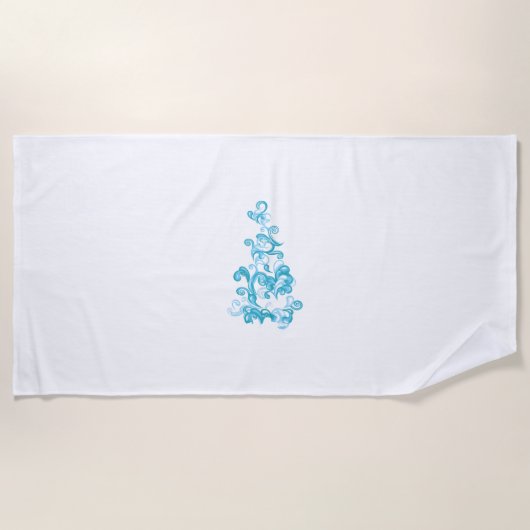 Ball Blue, Medium Turquoise Dekoration Strandtuch (Vorderseite)