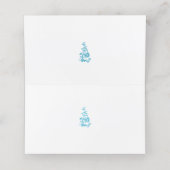 Ball Blue, Medium Turquoise Dekoration Terminkarte (Innenseite Aufgefaltet)