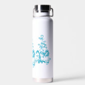 Ball Blue, Medium Turquoise Dekoration Trinkflasche (Rückseite)