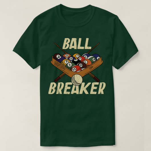 Ball Breakfast Funny Pool Player Billard Player T-Shirt (Design vorne)