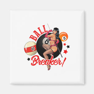 Ball Breakfast Funny Pool Player Billiard Lover Bi Magnet