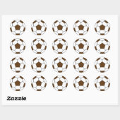 Ball Brown-Aufkleber Runder Aufkleber (Blatt)