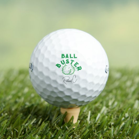 "Ball Buster" Funny Personalisiert Golf Balls, Ges Golfball (Insitu T-Shirt)