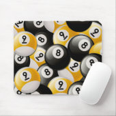 BALL-COLLAGE DES BILLARD-8 U. 9 MOUSEPAD (Mit Mouse)