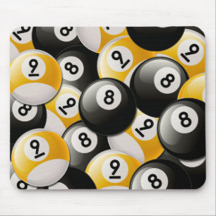 BALL-COLLAGE DES BILLARD-8 U. 9 MOUSEPAD