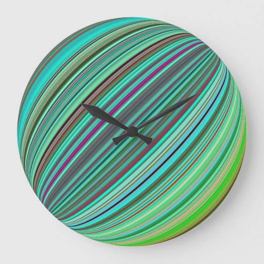 Ball Color Optical Illusion Rainbow Große Wanduhr (Vorderseite)