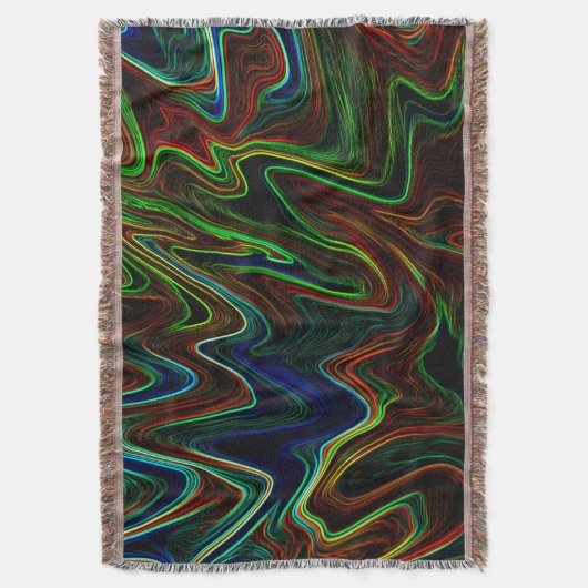 Ball der farbigen Wolle rollte aus, was macht das? Decke (Vorderseite Vertikal)