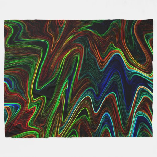 Ball der farbigen Wolle rollte aus, was macht das? Fleecedecke (Vorderseite (Horizontal))