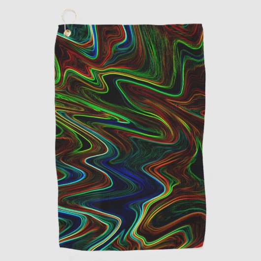 Ball der farbigen Wolle rollte aus, was macht das? Golfhandtuch (Vorderseite)