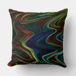 Ball der farbigen Wolle rollte aus, was macht das? Kissen