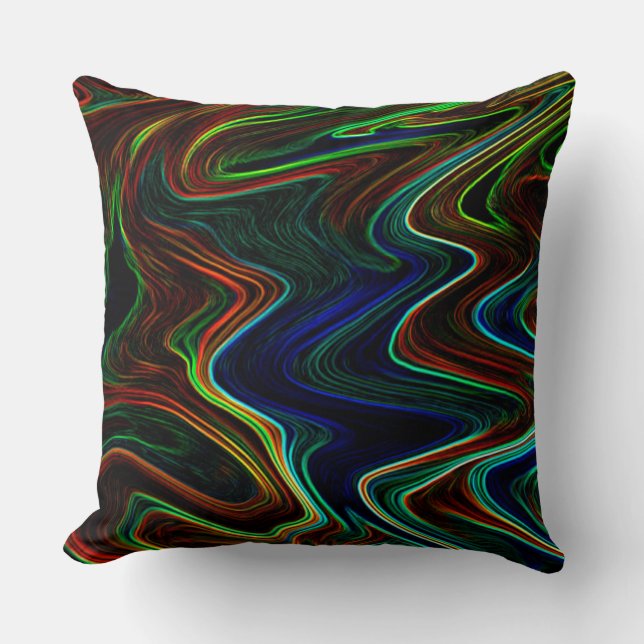 Ball der farbigen Wolle rollte aus, was macht das? Kissen (Vorderseite)