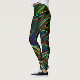 Ball der farbigen Wolle rollte aus, was macht das? Leggings