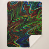 Ball der farbigen Wolle rollte aus, was macht das? Sherpadecke (Vorderseite)