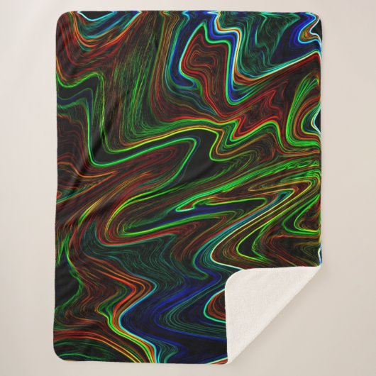 Ball der farbigen Wolle rollte aus, was macht das? Sherpadecke (Vorderseite)