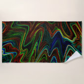 Ball der farbigen Wolle rollte aus, was macht das? Strandtuch (Vorderseite)