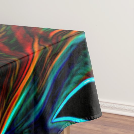 Ball der farbigen Wolle rollte aus, was macht das? Tischdecke (Beispiel)