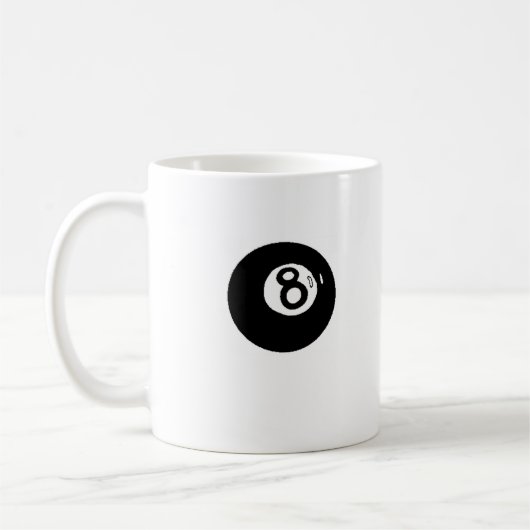 "Ball der Magie 8" "fragen wieder später" Tasse (Links)