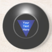 Ball der Magie-8 - Ihr Text Sandstein Untersetzer (Vorne)