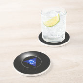 Ball der Magie-8 - Ihr Text Sandstein Untersetzer (Seite)