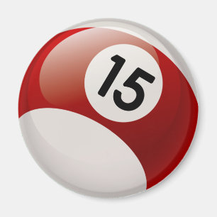 BALL DER ZAHL-15 BILLARDS MAGNET