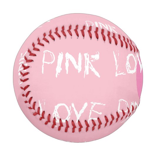 Ball des Baseballs love pink (Vorderseite Links)