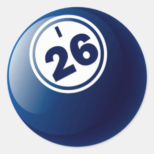 BALL DES BINGO-I 26 RUNDER AUFKLEBER