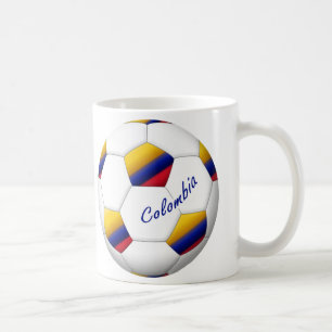 Ball des FUSSBALLS KOLUMBIENS Nationalflagge Kaffeetasse