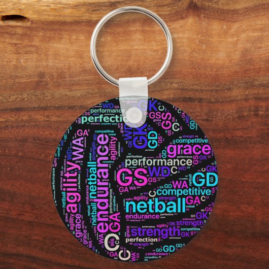 Ball Design Inspiration Netball Schlüsselanhänger (Vorderseite)