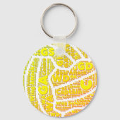 Ball Design Yellow Netball Schlüsselanhänger (Vorderseite)
