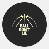 Ball Don't Lie Basketball  Runder Aufkleber (Vorderseite)
