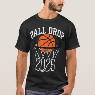 Ball Drop 2026 Basketball Neujahr Junge T-Shirt