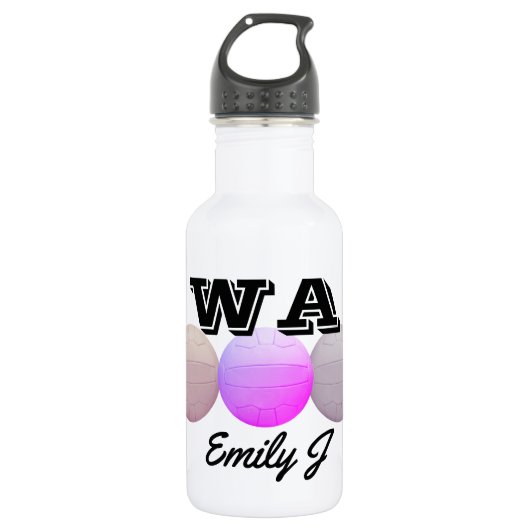 Ball-Entwurfpersonalisierter Netball Trinkflasche (Vorderseite)
