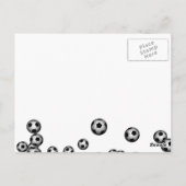 Ball-Explosion im Fußball Postkarte (Rückseite)