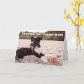 Ball fallen gelassen, am Geburtstag geliebt - Kart Karte (Gelbe Blume)