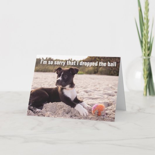 Ball fallen gelassen, am Geburtstag geliebt - Kart Karte (Vorderseite)