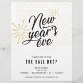 Ball fällt Silvester Party Flyer (Vorne)