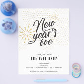 Ball fällt Silvester Party Flyer (Einzeln)
