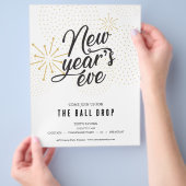 Ball fällt Silvester Party Flyer (Hand)