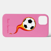 Ball flammen auf Rose Rosa Personalisiert Case-Mate iPhone Hülle (Rückseite (Horizontal))