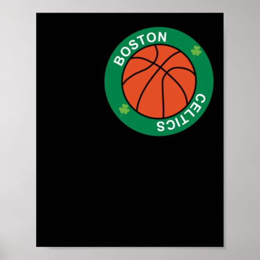 Ball für den Boston Celtics Basketball Te Poster (Vorne)