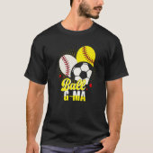 Ball G ma Baseball Softball Soccer Niedliche Weihn T-Shirt (Vorderseite)