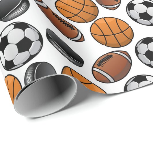 Ball Games Geschenkpapier (Rolleneckpunkt)