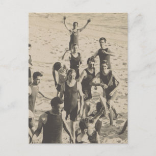 Ball Games on Beach Postcard Postkarte