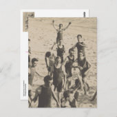 Ball Games on Beach Postcard Postkarte (Vorne/Hinten)