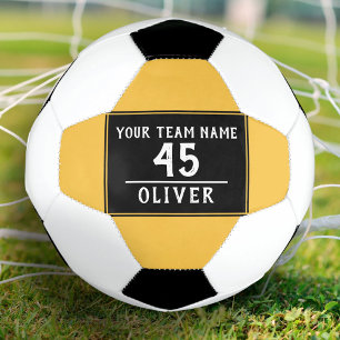 Ball Gelb schwarz mit Teamname
