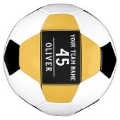 Ball Gelb schwarz mit Teamname (Gedreht)