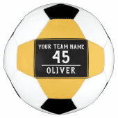 Ball Gelb schwarz mit Teamname (Vorderseite)