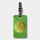 Ball-Gepäckmarke für das Softball-Dirty-Team Gepäckanhänger (Vorderseite vertikal)