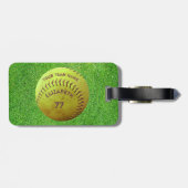 Ball-Gepäckmarke für das Softball-Dirty-Team Gepäckanhänger (Rückseite horizontal)