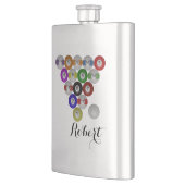 Ball-Gestell des Billard-acht Flachmann (Links)